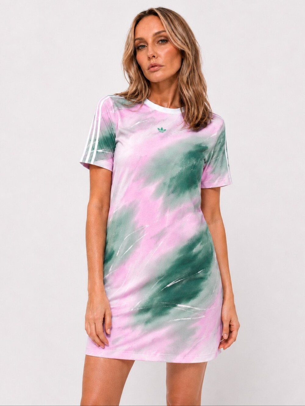 Adidas Originals Tropical Print Tennis Dress | Pink & Green | Size Medium